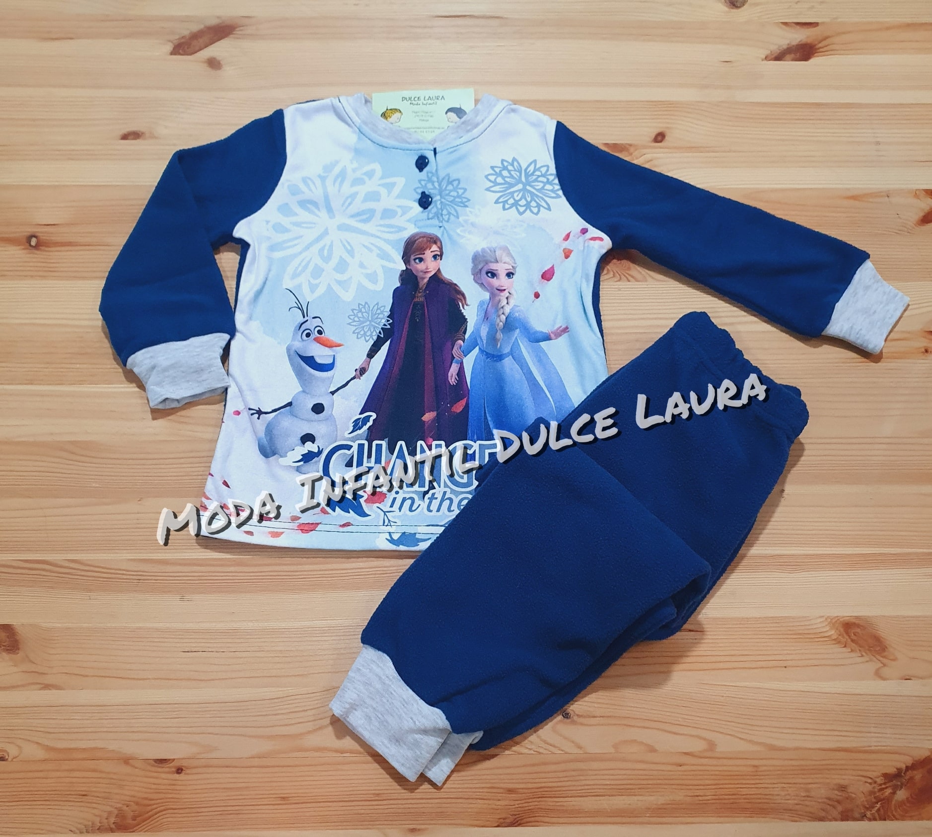 Pijama polar Frozen II azul - Modas Dula