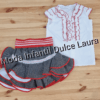 Conjunto falda flamenca campera 2 a 12 años