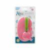 Cuenco doble antideslizante con tapa y cuchara en rosa y verde - Imagen 4