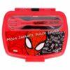 Sandwichera con cubiertos Spiderman