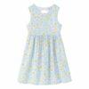 Vestido celeste con estampado de flores 3 a 9 años