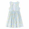 Vestido celeste con estampado de flores 3 a 9 años - Imagen 2