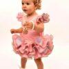 Vestido flamenca con braguita coracha rosa con lunares 3 a 24 meses - Imagen 2
