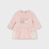 Vestido rosa ositos con lazo 0 a 18 meses