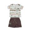 Conjunto camiseta rayas con bolsillo y pantalón 12 meses a 8 años