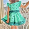 Vestido flamenca verde modelo lerele desde 6 meses hasta 6 años