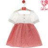 Vestido cuadros rojo familia Cuba desde 2 años hasta 10 años 0554ver25