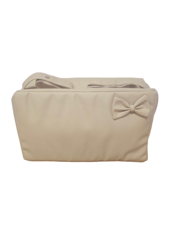 Bolso polipiel color arena lazo