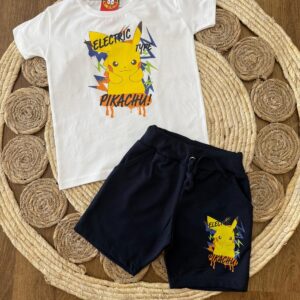 Conjunto camiseta pokemón pantalón corto desde 4 hasta 10 años