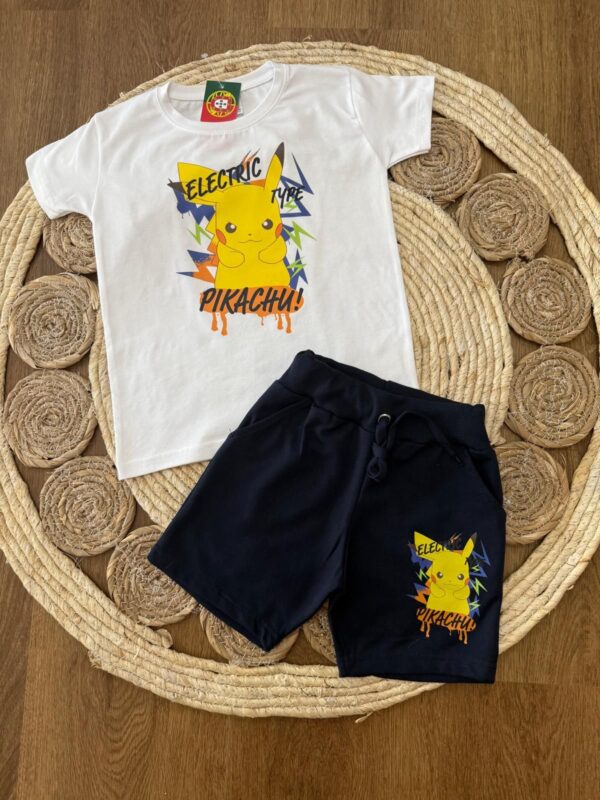 Conjunto camiseta pokemón pantalón corto desde 4 hasta 10 años