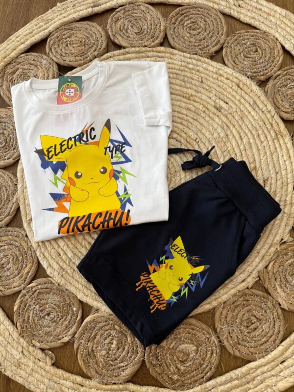 Conjunto camiseta pokemón pantalón corto desde 4 hasta 10 años - Imagen 2