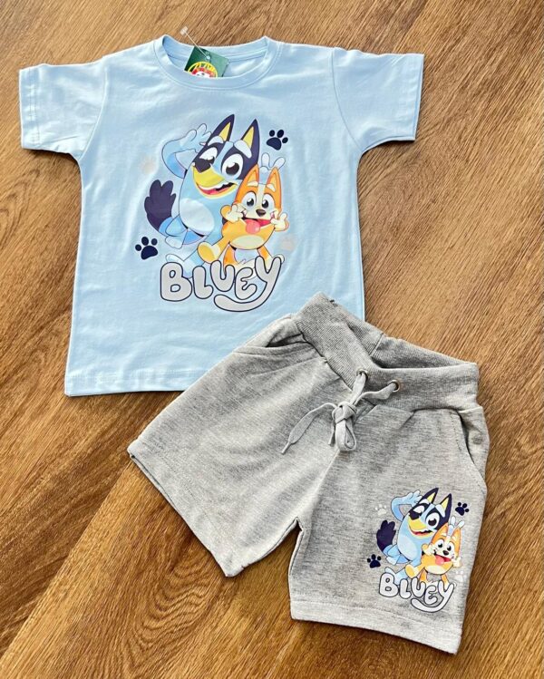 Conjunto camiseta bluey y pantalón corto desde 1 año hasta 4 años