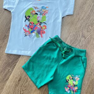 Conjunto super héroes camiseta manga corta y pantalón desde 2 años hasta 10 años