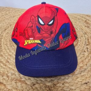 Gorra spiderman roja y azul 54cm y 56cm
