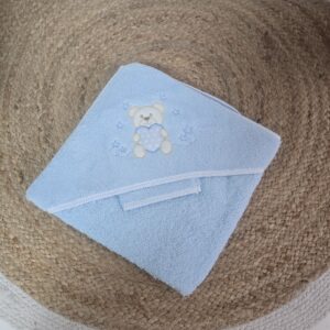 Capa de baño 100x100 algodón azul