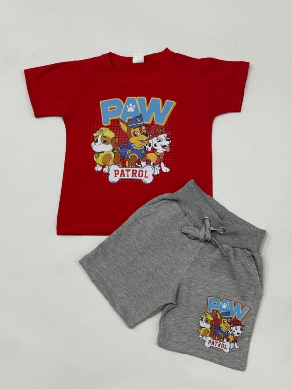 Conjunto patrulla canina camiseta corta roja y pantalón gris desde 2 años hasta 6 años - Imagen 2