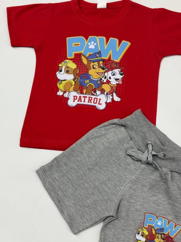 Conjunto patrulla canina camiseta corta roja y pantalón gris desde 2 años hasta 6 años - Imagen 3