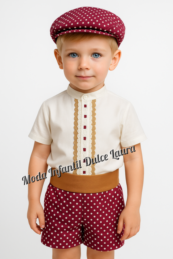 Conjunto flamenco burdeos magic 1 a 6 años