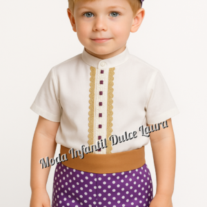 Conjunto flamenco morado magic 1 a 6 años