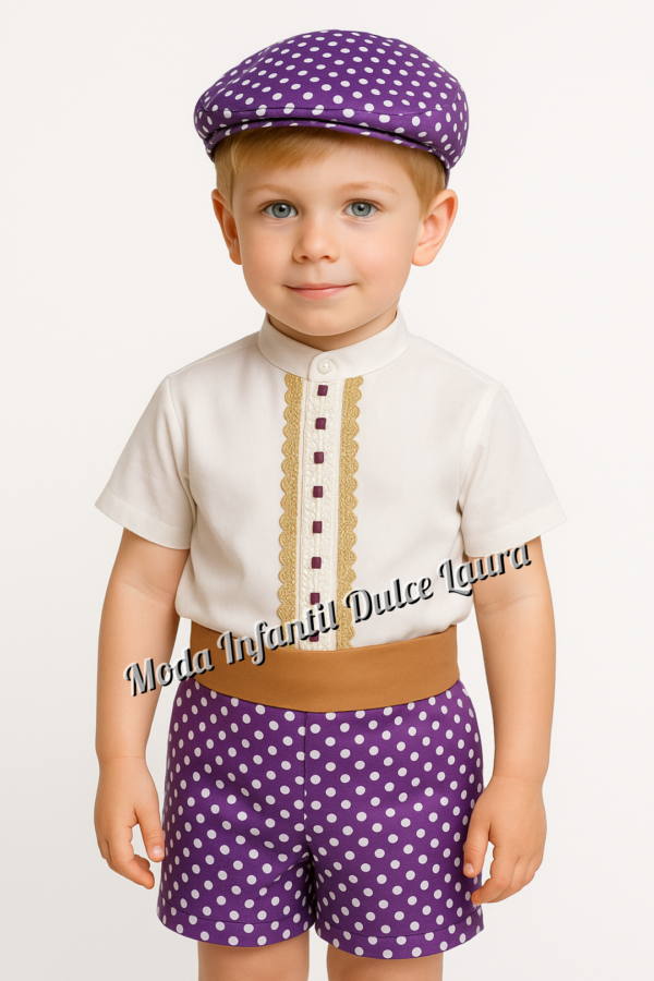 Conjunto flamenco morado magic 1 a 6 años