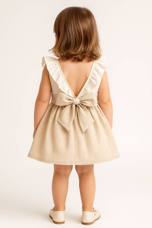 Vestido infantil niña Roche Camel 0562CA 3 a 10 años - Imagen 4