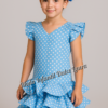 Vestido de flamenca azul lunares desde 8 años hasta 14 años
