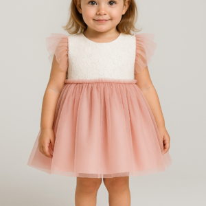 Vestido tul rosa familia Skye desde 2 años hasta 12 años 0562ver25