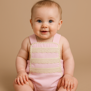 Peto modelo Nuria color rosa desde 6 meses hasta 24 meses