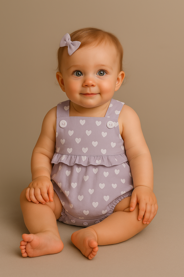 Ranita de bebé niña corazones morado BGV94513 desde 6 meses hasta 24/30 meses