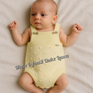 Pelele hilo amarillo p8201 desde 0 meses hasta 6 meses