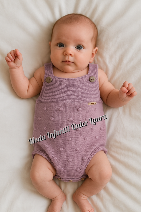 Pelele hilo morado p8201 desde 0 meses hasta 6 meses