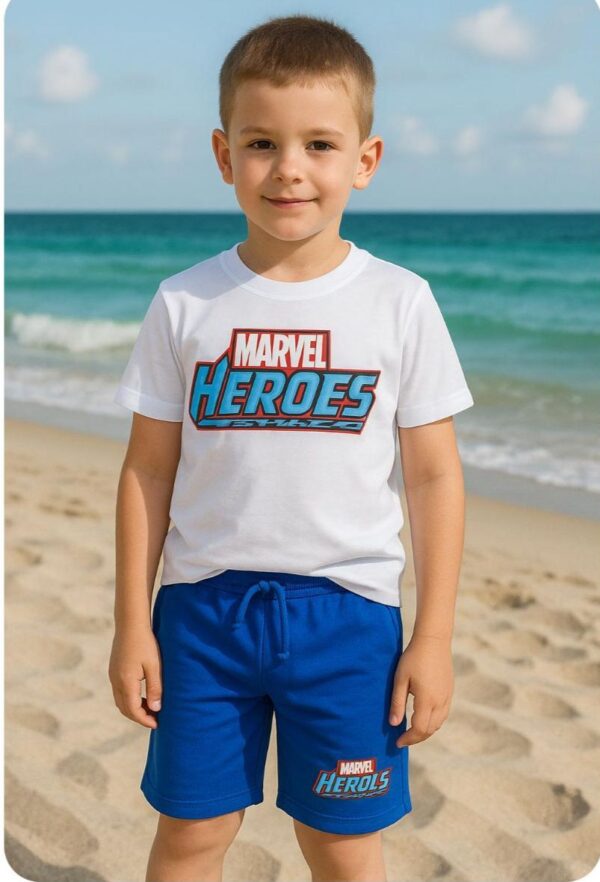 Conjunto Marvel camiseta y pantalón corto desde 2 hasta 8 años