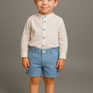 Conjunto camisa con pantalon azulon 2 a 8 años