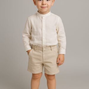 Conjunto camisa con pantalon beige 2 a 8 años