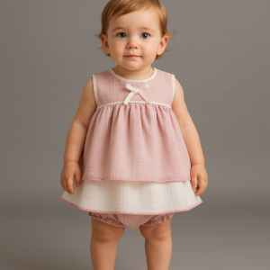 Vestido rosa maquillaje con braguita 18 meses a 4 años familia La Caleta