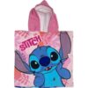Poncho playa Stich rosa 50x100 cm