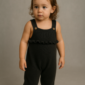 Pelele hilo entero negro wedoble 1 a 36 meses