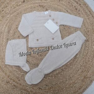 Conjunto hilo manga larga 6004 00 a 12 meses arena