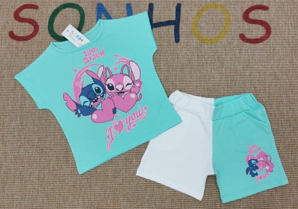 Conjunto Stich turquesa desde 6 hasta 14 años