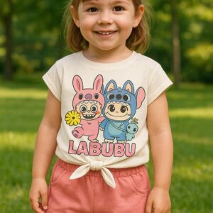 Conjunto Labubu Stich corto desde 3 años hasta 10 años