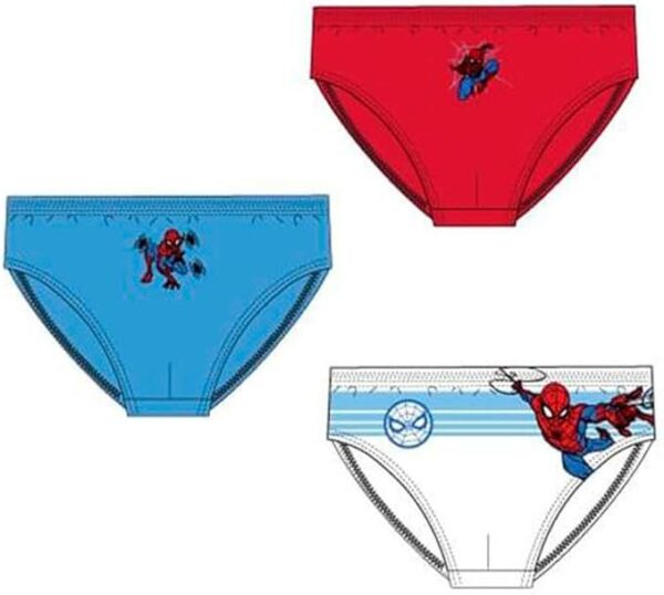 Pack 3 slip spiderman niños de 2 a 8 años