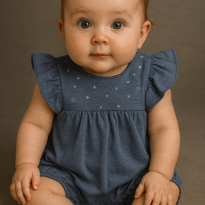 Pelele color vaquero con estrellas 3 a 36 meses