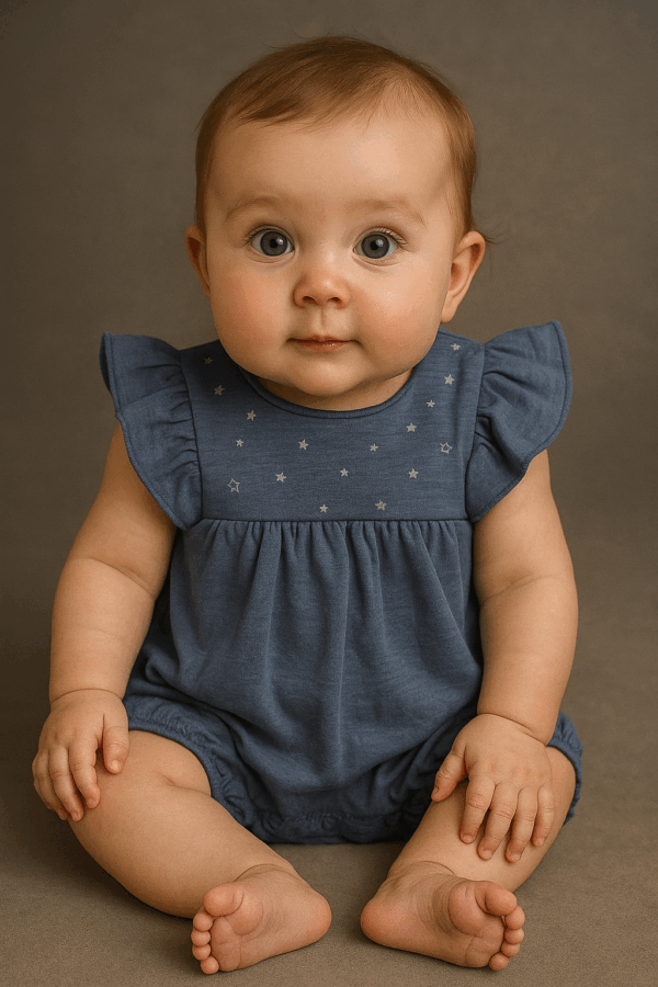 Pelele color vaquero con estrellas 3 a 36 meses