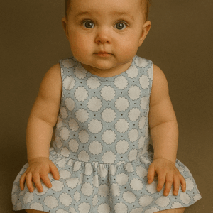 Vestido azul con nubes 6 a 24 meses
