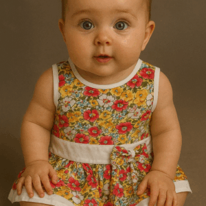Vestido flores 6 a 24 meses
