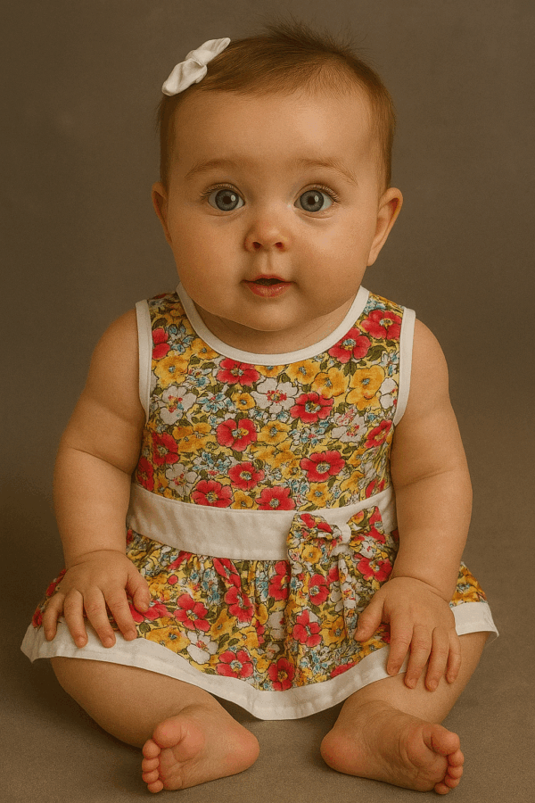 Vestido flores 6 a 24 meses