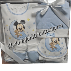 Set primeras piezas bebé niño mickey azul