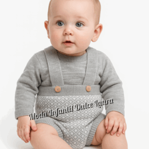 Pelele lana mas jersey 3046 0 a 18 meses gris