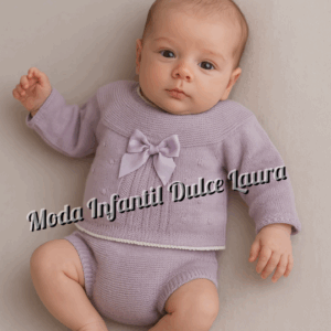 Conjunto ranita jersey morado lana desde 1 mes hasta 24 meses C9108