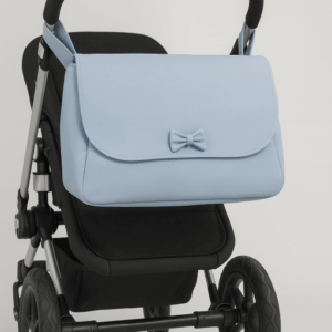 Bolso polipiel solapa lazo azul